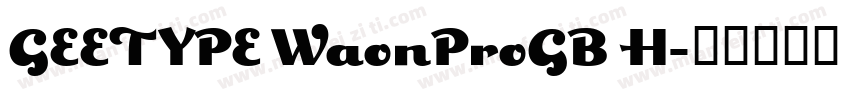GEETYPE WaonProGB H字体转换